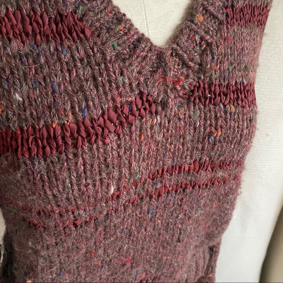 Vintage 70s M/L Handknitted Boho Hipster Sweater - Picture 6 of 8